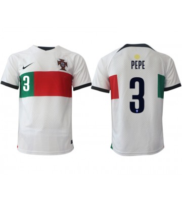 Portugal Pepe #3 Replika Udebanetrøje VM 2022 Kortærmet